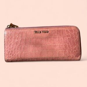 MiuMiu Croc Wallet